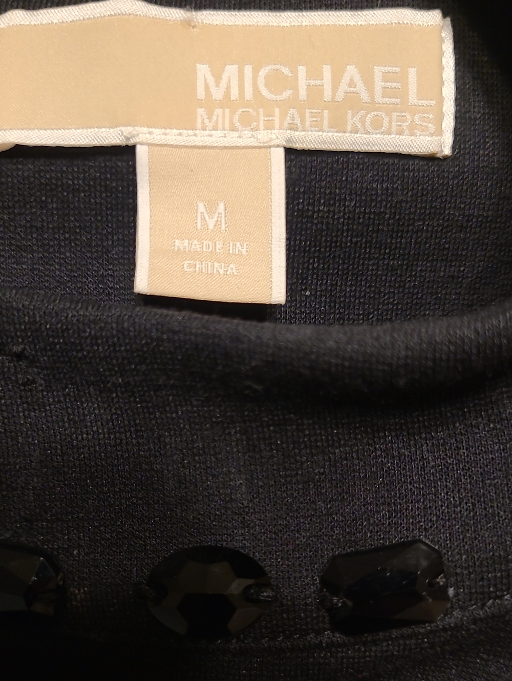 Michael Kors Black Sleeveless Jewel-Neck Sheath Dress Size M - Picture 2 of 4